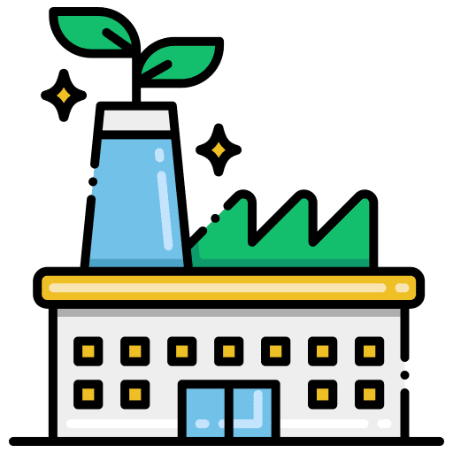 Green factory factory eco factory save energy icon