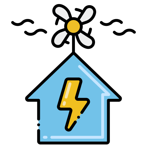 Power saving save energy generation icon