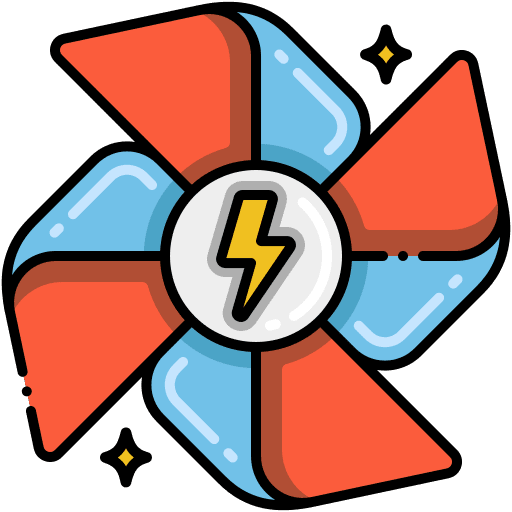 Wind energy wind renewable energy ecology and environment icon