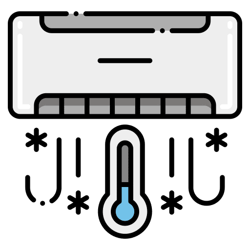 Air cooler heating ecology and environment air icon