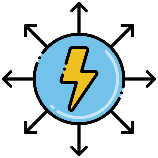 Electricity energy thunder lightning icon