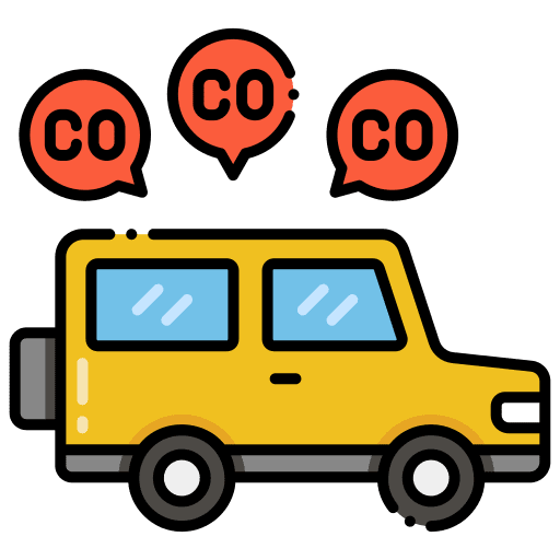 Emission pollution carbon dioxide industry icon