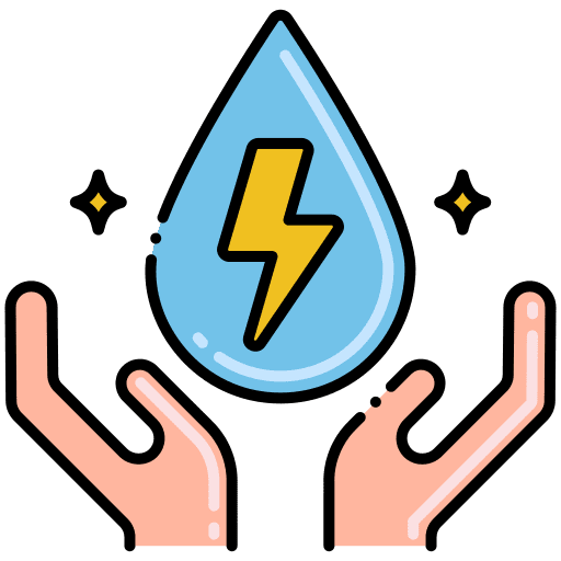 Hydro power hydro green energy ecology and environment icon