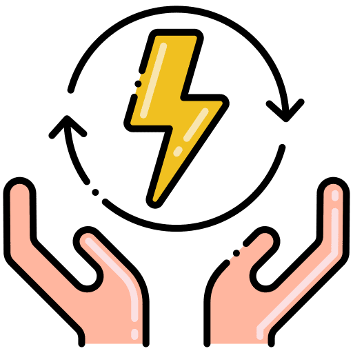 Renewable energy save energy reuse recycle icon