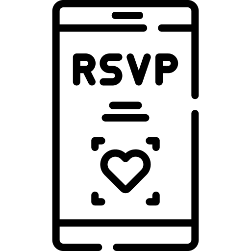 Rsvp invitation smartphone letter icon