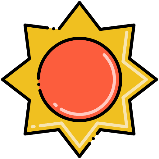 Sunlight sun ecology and environment star icon