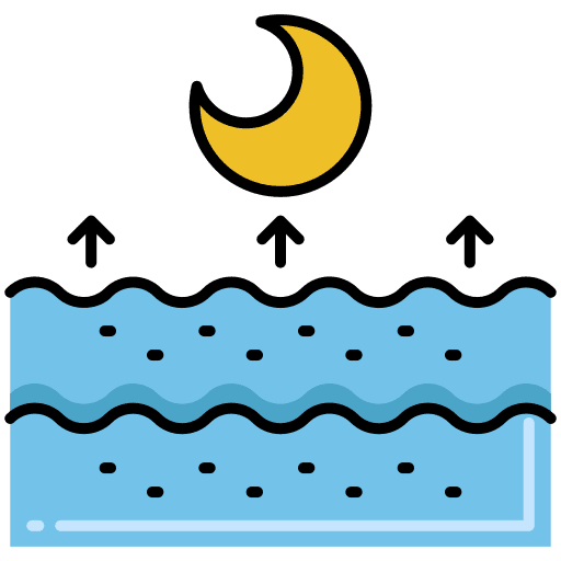 Tide water level low tide icon
