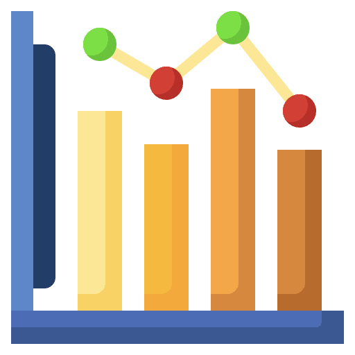 Bar chart business graphic business and finance icon