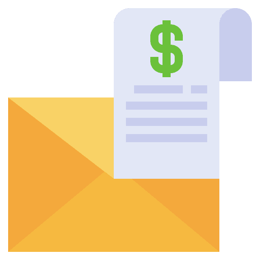 Bill receipt ticket business and finance icon
