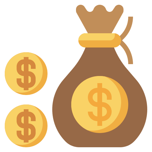 Money bag business currency finance icon