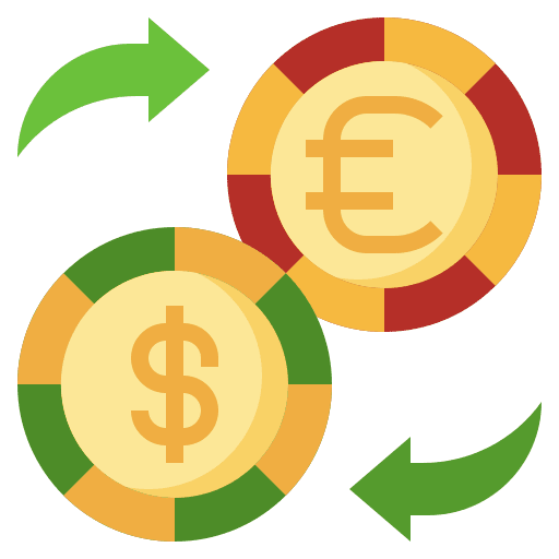 Currency exchange euro business dollar icon Currency exchange euro business dollar icon