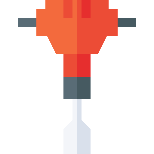 Jackhammer machine construction drill equipments icon