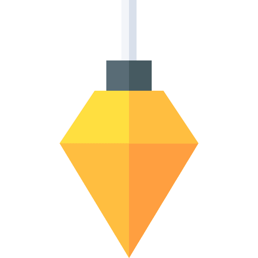 Plumb bob measurement plummet instrument icon Plumb bob measurement plummet instrument icon