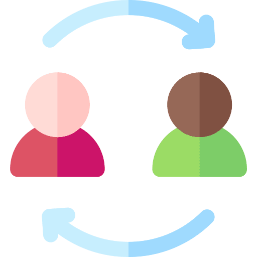 Exchange comunications user relationship icon