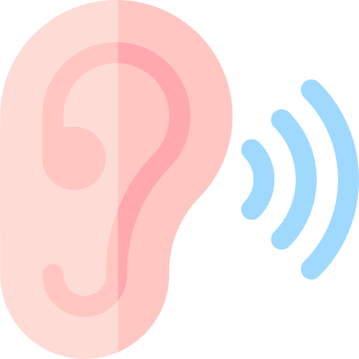Listening linguistics language learning icon