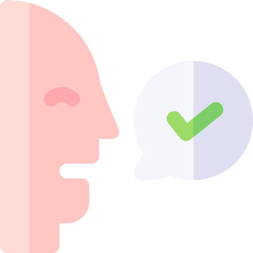 Pronunciation head conversation talking icon
