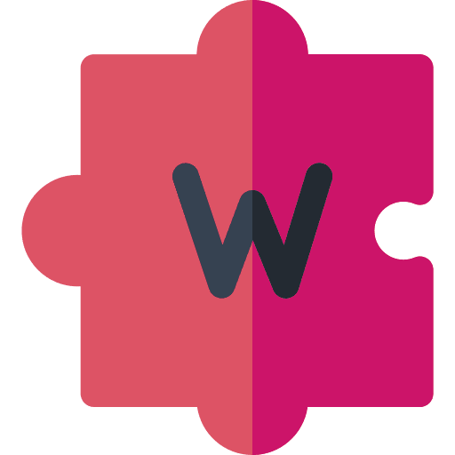 Puzzle language edutainment letters icon