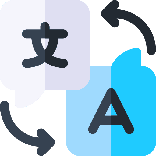 Translation education networking translation icon