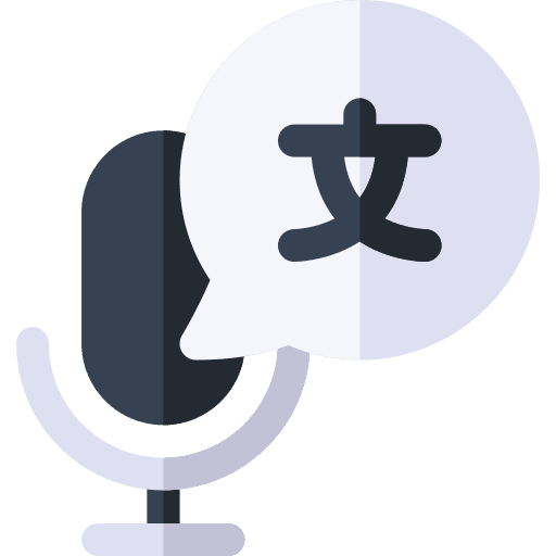 Translator education microphone speak icon Translator education microphone speak icon