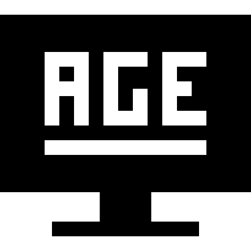 Age marketing age range monitor icon