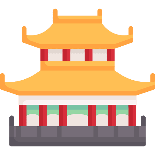 Chinese asia monument building icon