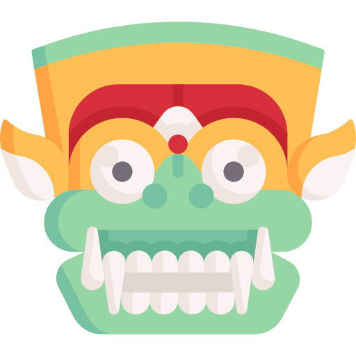 Barong mask dragon traditional chinese new year icon Barong mask dragon traditional chinese new year icon