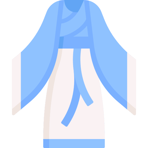 Chinese cultures costumes traditional dress icon Chinese cultures costumes traditional dress icon