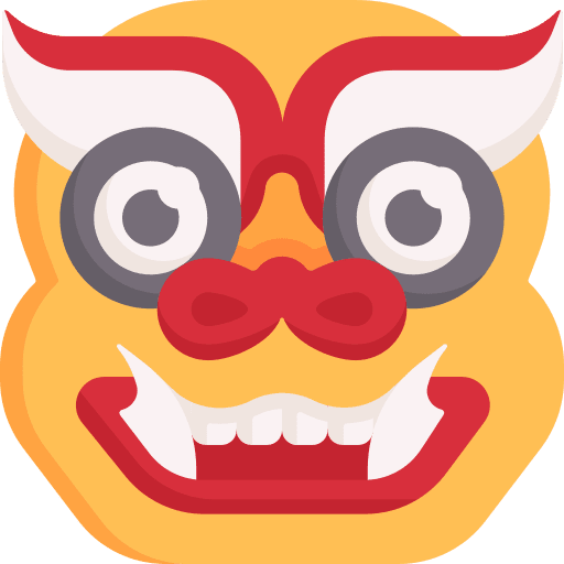 Barong mask parade dragon culture icon Barong mask parade dragon culture icon