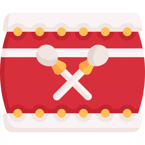 Drum music and multimedia drumstick drum icon Drum music and multimedia drumstick drum icon