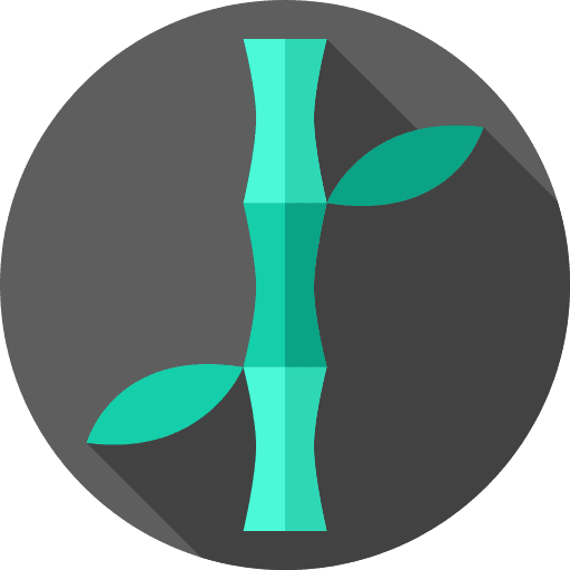 Bamboo japan botanical plant icon