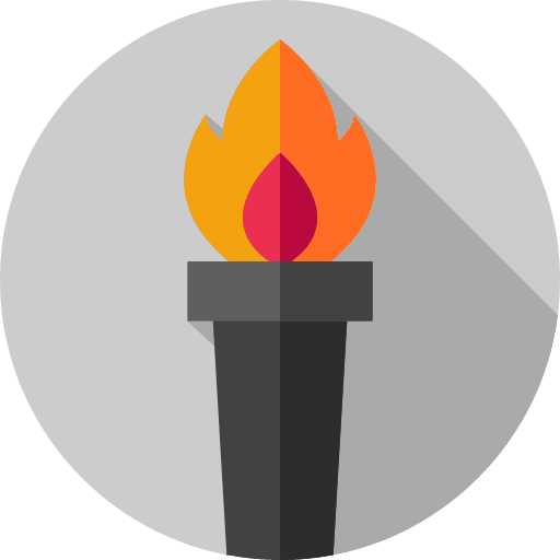 Torch light olympic games fire icon Torch light olympic games fire icon