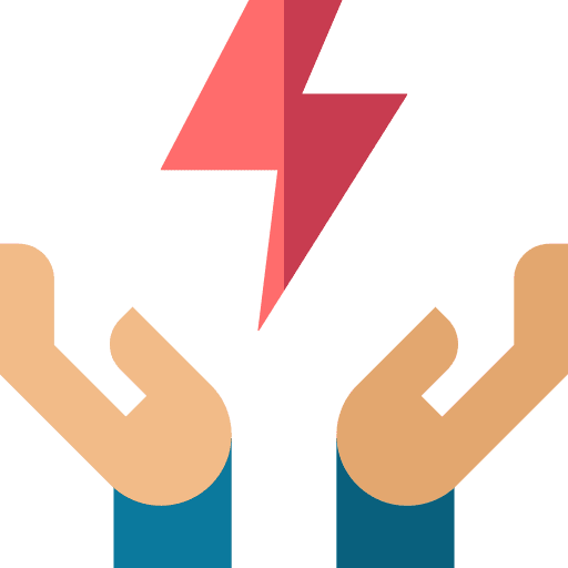Energy strength hands hands and gestures icon