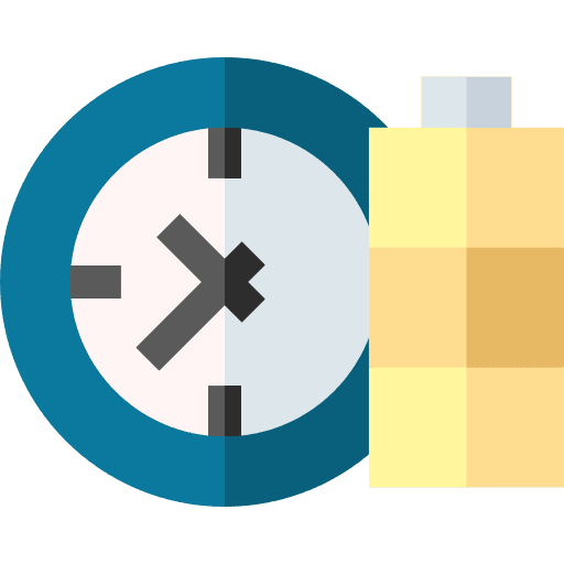 Clock status charge time icon