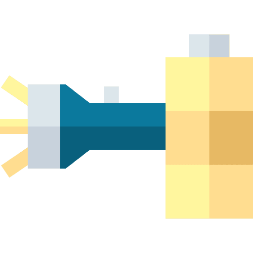 Flashlight light rechargeable electronics icon