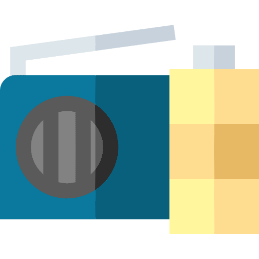 Radio battery energy radio icon