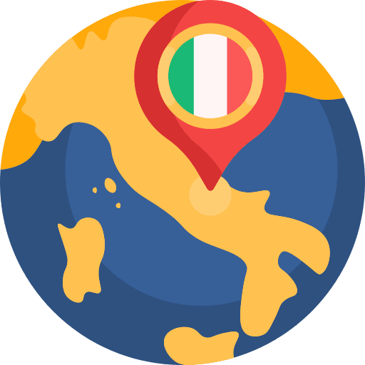 Italy map placeholder location icon