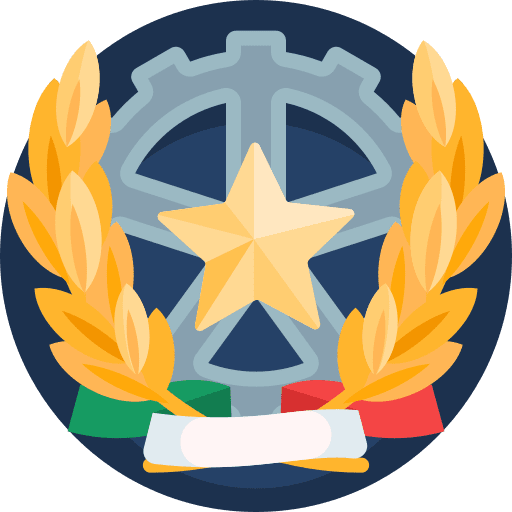 Italian republic country italian republic shapes and symbols icon