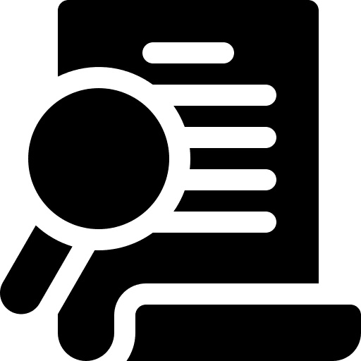 Proofreading finance file documents icon