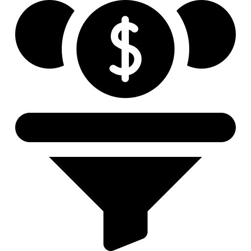 Filter financial business and finance business icon Filter financial business and finance business icon