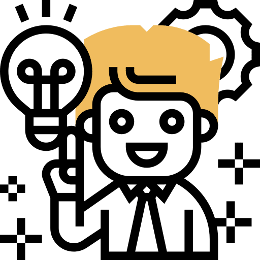 Entrepreneur business and finance marketing idea icon