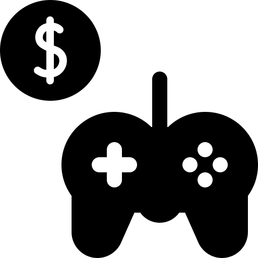 Video game price money business icon Video game price money business icon