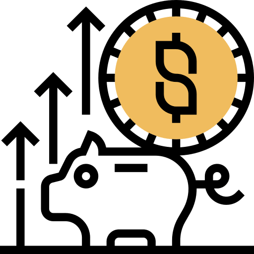 Saving money budget profit funds icon Saving money budget profit funds icon