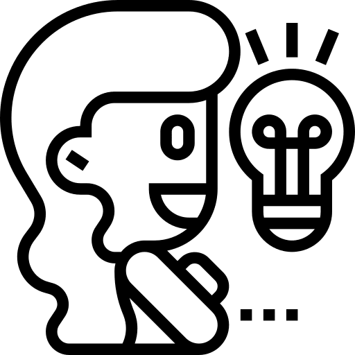 Creative idea smart idea light bulb icon