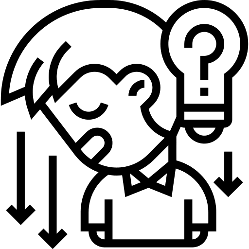 Empty sad idea mind icon Empty sad idea mind icon
