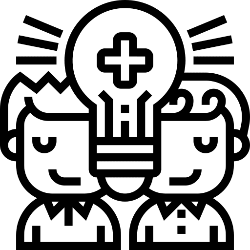 Positive thinking marketing common light bulb icon