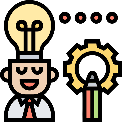 Think intelligence human management icon Think intelligence human management icon