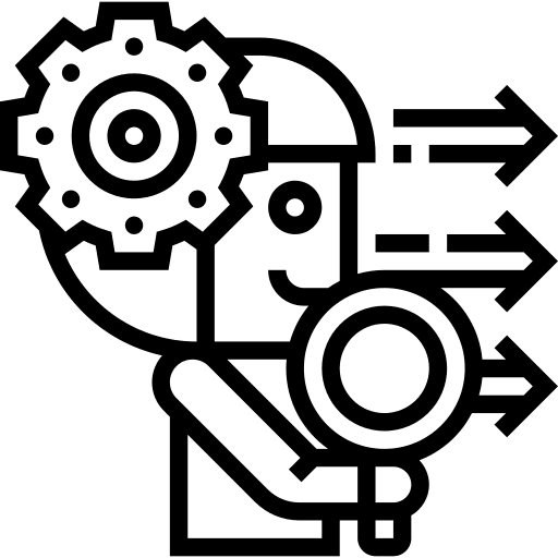 Vision development product transparency icon