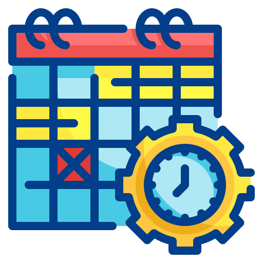 Management booking time and date calendar icon Management booking time and date calendar icon