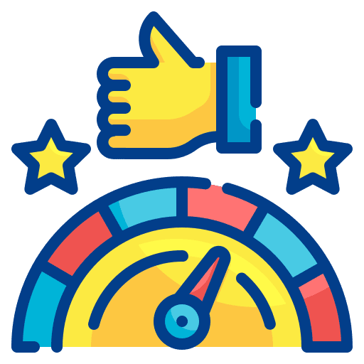Speedometer difficulty business and finance speedometer icon