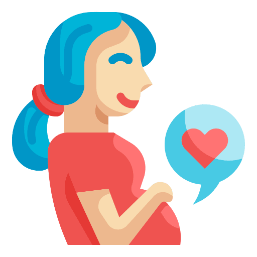 Maternity pregnant woman heart icon